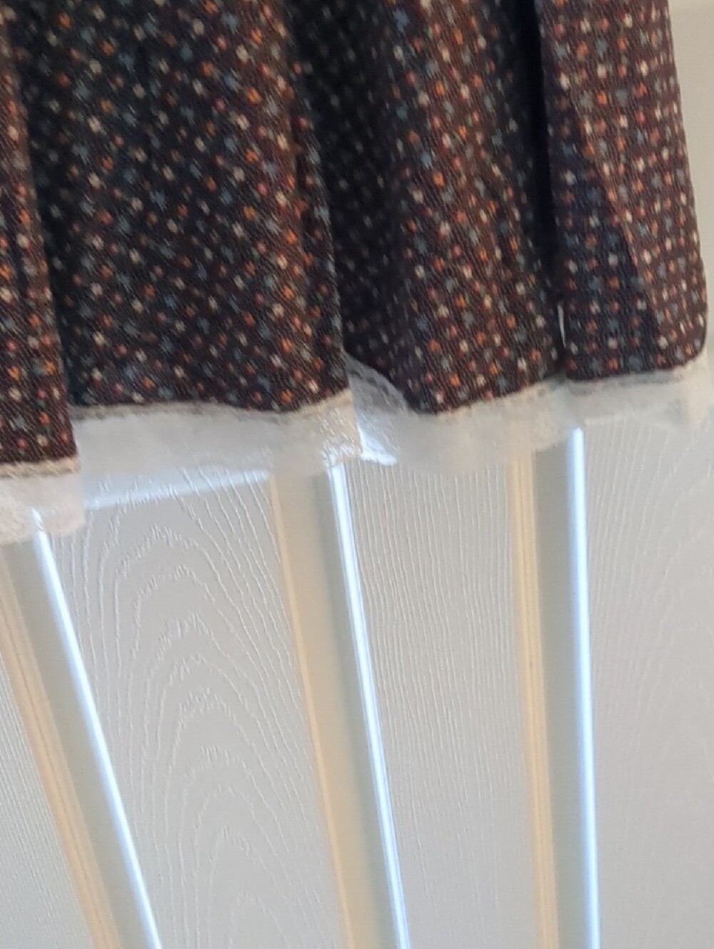 Vintage-Inspired Gunne Sax Style Brown Floral Lace-Trim Sundress - Picture 5 of 8